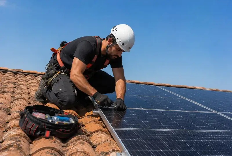 Maintenance et monitoring de panneaux solaires au Beaucet