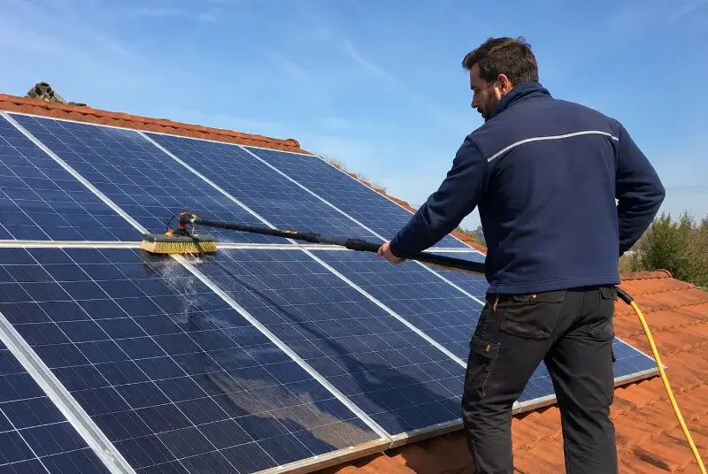 Nettoyage et entretien de panneaux solaires au Beaucet